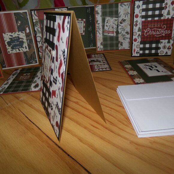 Set of 12 NWT Winter Wonderland Handmade Christmas Cards - Picture 5 of 5